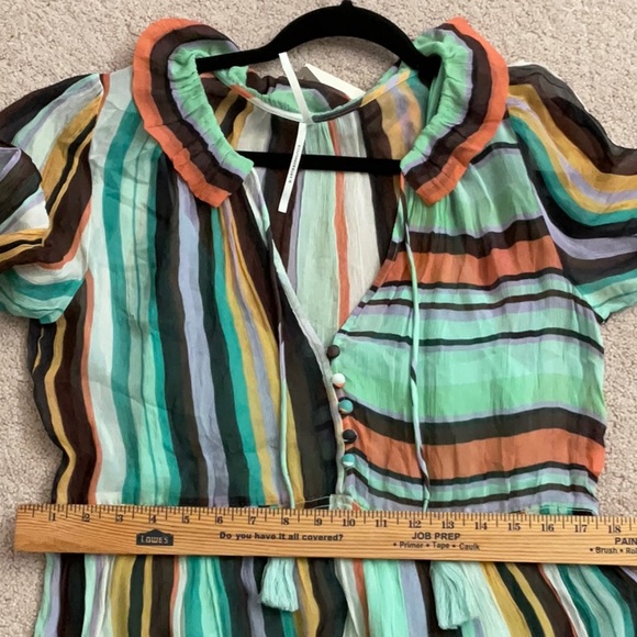 nwt ANTHROPOLOGIE The Marais Chiffon Maxi Dress -Stripe -Small - NWT - Picture 5 of 5